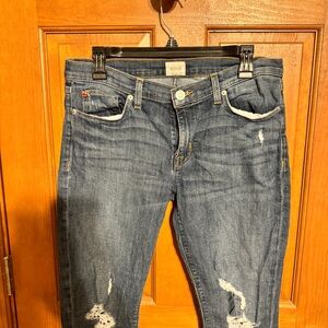 Distressed Hudson Krista ankle skinny jean, size 30